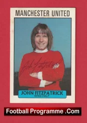 Manchester United John Fitzpatrick Autograph Signed Football Card Man Utd