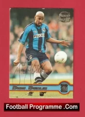 Manchester United Dion Dublin Autograph Signed Football Card Man Utd