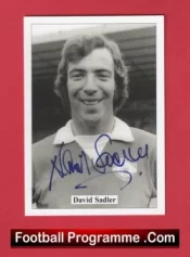 Manchester United David Sadler Autograph Signed Football Card Man Utd