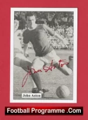 Manchester United John Aston Autograph Signed Football Card Man Utd