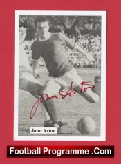 Manchester United John Aston Autograph Signed Football Card Man Utd