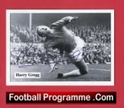 Manchester United Harry Gregg Autograph Signed Football Card Man Utd