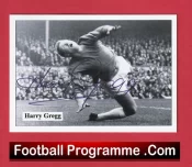 Manchester United Harry Gregg Autograph Signed Football Card Man Utd