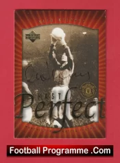 Manchester United Alex Stepney Autographed Signed Football Card Man Utd
