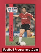 Manchester United Lee Martin Autograph Signed Football Card Man Utd