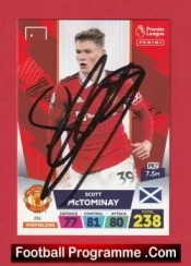 Manchester United Scott McTominay Autographed Signed Football Card Man Utd