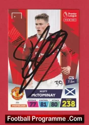 Manchester United Scott McTominay Autographed Signed Football Card Man Utd
