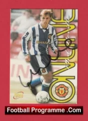 Manchester United Phil Neville Autograph Signed Football Card Man Utd