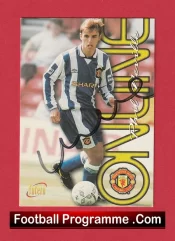 Manchester United Phil Neville Autograph Signed Football Card Man Utd