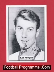 Manchester United Ken Morgans Autograph Signed Football Card Man Utd