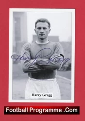Manchester United Harry Gregg Autograph Signed Football Card Man Utd