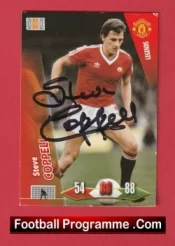 Manchester United Steve Coppell Autographed Signed Football Card Man Utd