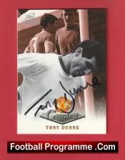 Manchester United Tony Dunne Autographed Signed Football Card Man Utd