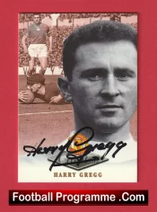 Manchester United Harry Gregg Autographed Signed Football Card Man Utd