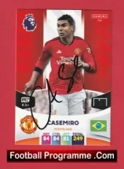 Manchester United Casemiro Autograph Signed Football Card Man Utd
