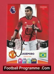 Manchester United Casemiro Autograph Signed Football Card Man Utd