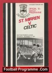 St Mirren v Glasgow Celtic 1977 – Alex Ferguson Manager