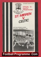 St Mirren v Glasgow Celtic 1977 – Alex Ferguson Manager
