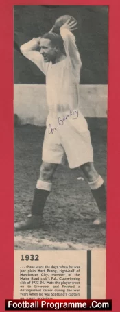 Manchester United Matt Busby Autograph Signed Picture Man Utd