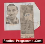 Manchester United Henry Cockburn + Johnny Carey Signed Picture Man Utd 1950s