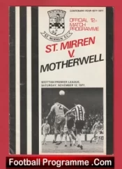 St Mirren v Motherwell 1977 – Alex Ferguson Manager