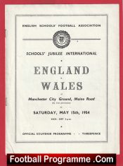 England v Wales 1954 – School Boys Game Maine Road Man City
