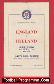 England v Ireland 1956 – Schoolboys Match at Norwich City