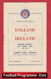 England v Ireland 1956 – Schoolboys Match at Norwich City