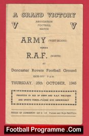 Army v Royal Air Force RAF 1945 – Doncaster Rovers FC 1940s