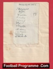 Bristol City Football Club Multi Autographed Signed Sheet 1945 1946