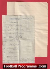 Sunderland Football Club Multi Autographed Signed Sheet 1946 1947