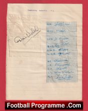Charlton Athletic Football Club Multi Autographed Signed Sheet 1946 1947
