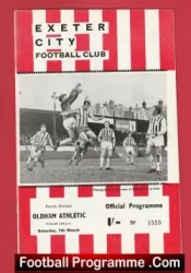Exeter City v Oldham Athletic 1970