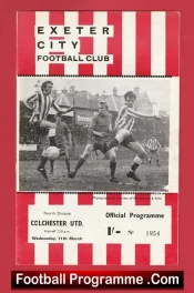 Exeter City v Colchester United 1970