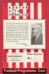 Exeter City v Chesterfield 1970