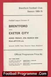 Brentford v Exeter City 1970