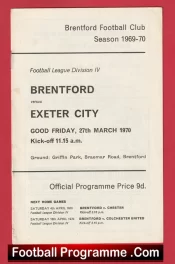 Brentford v Exeter City 1970