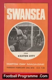 Swansea Town v Exeter City 1970