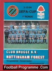 Brugge KV v Nottingham Forest 1984 – UEFA Cup Belgium