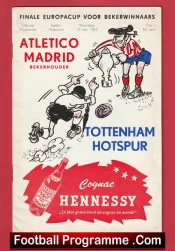 Atletico Madrid v Tottenham 1963 European Cup Winners Cup Final