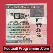 Manchester United v Everton 1985 – Charity Shield Ticket