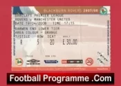 Blackburn Rovers v Manchester United 2008 – Football Ticket