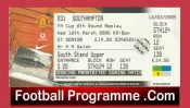 Manchester United v Southampton 2005 – Ticket – Match Not Played