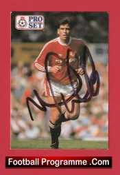 Manchester United Neil Webb Autograph Signed Football Card Man Utd