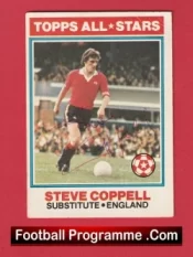 Manchester United Steve Coppell Autographed Signed Football Card Man Utd