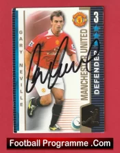 Manchester United Gary Neville Autographed Signed Football Card Man Utd