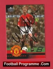 Manchester United Nicky Butt Man Utd Signed Football Card Autographed