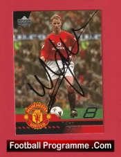 Manchester United Nicky Butt Man Utd Signed Football Card Autographed