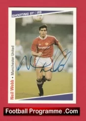 Manchester United Neil Webb Autograph Signed Football Card Man Utd