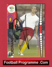 Manchester United Rio Ferdinand Autograph Signed Football Card Man Utd